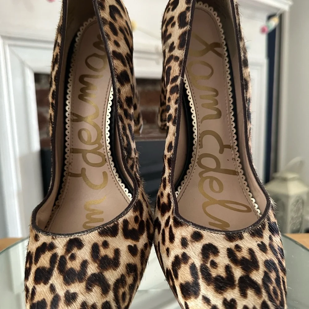 Sam Edelman Leopard Print Pointed Toe Heels